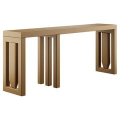 Minimalist Lacquered Wood Console Table 