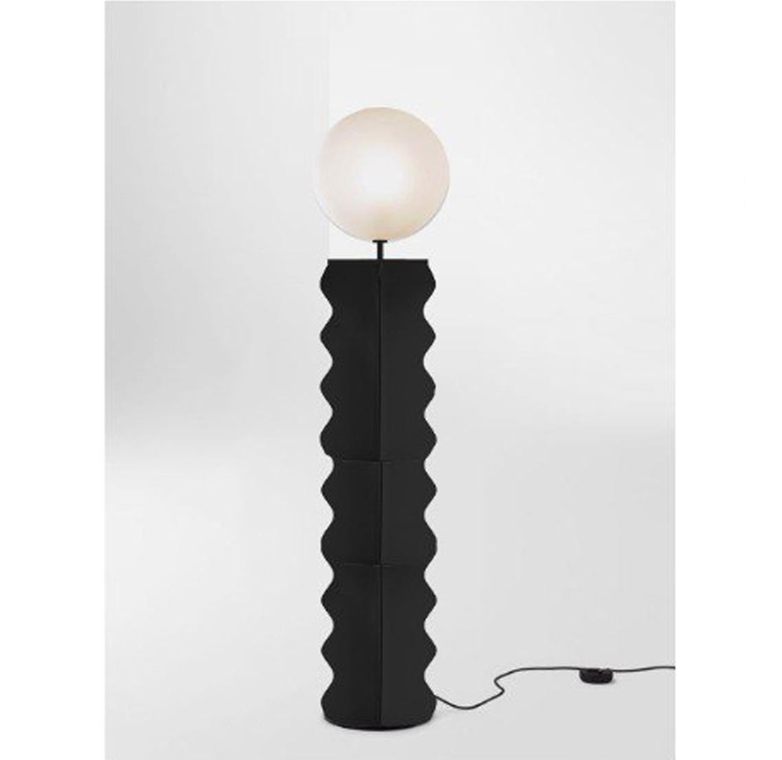 Metalwork Minimalist Led Floor Lamp Sculptural Geometric Art Object Steel 1550 x 200 mm For Sale