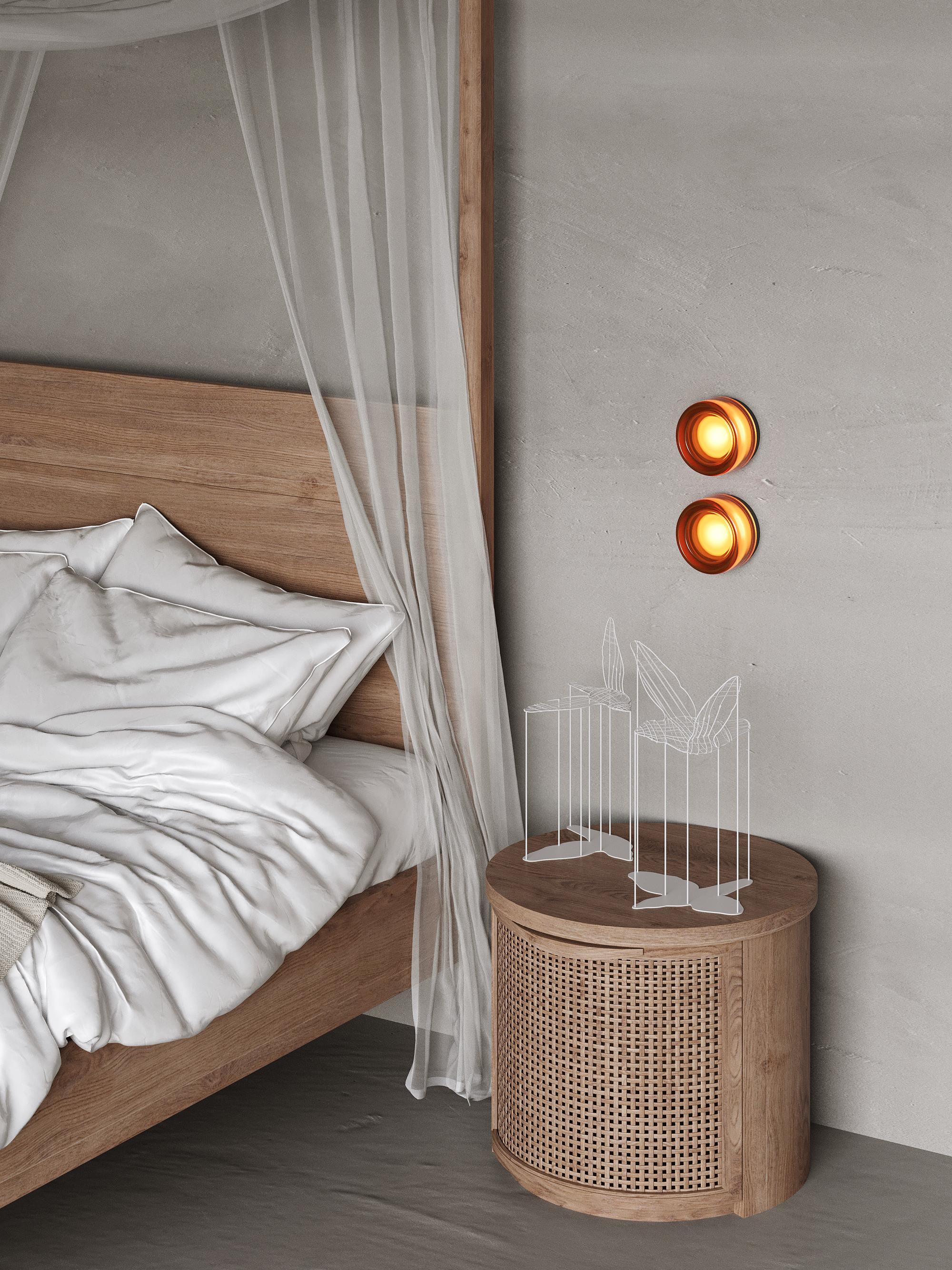 Lámpara de Pared Led Minimalista Escultural con Silueta de Pájaro de Metal Contemporáneo Deco en venta 12