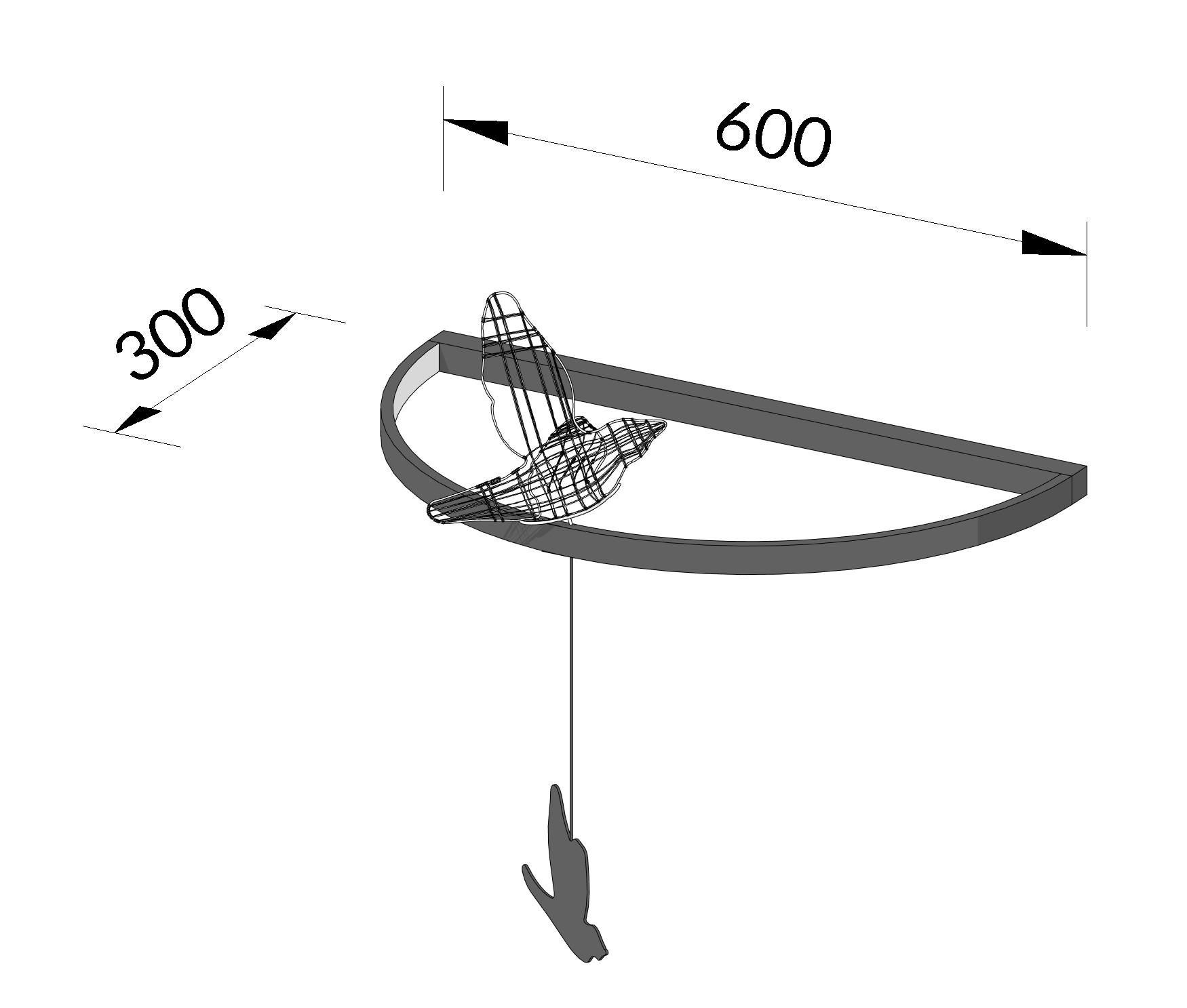 Lámpara de Pared Led Minimalista Escultural con Silueta de Pájaro de Metal Contemporáneo Deco en Nuevo estado para la venta en Vilnius, LT