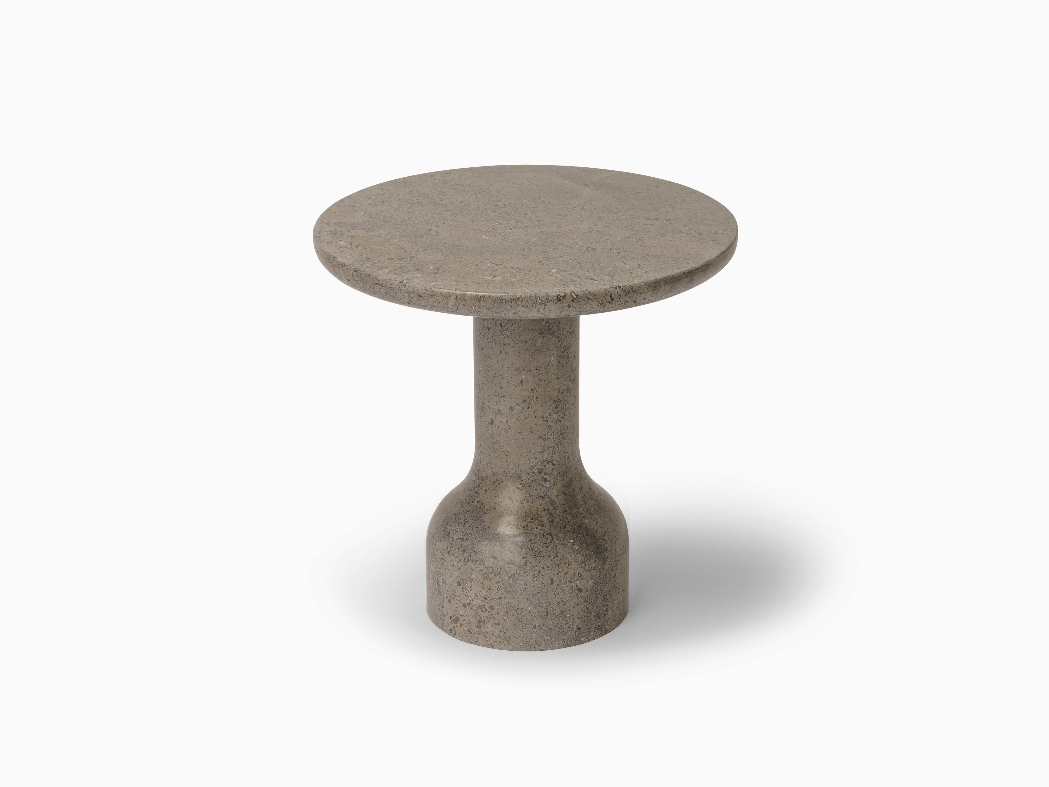 Minimalist Limestone Side Table Large For Sale 4