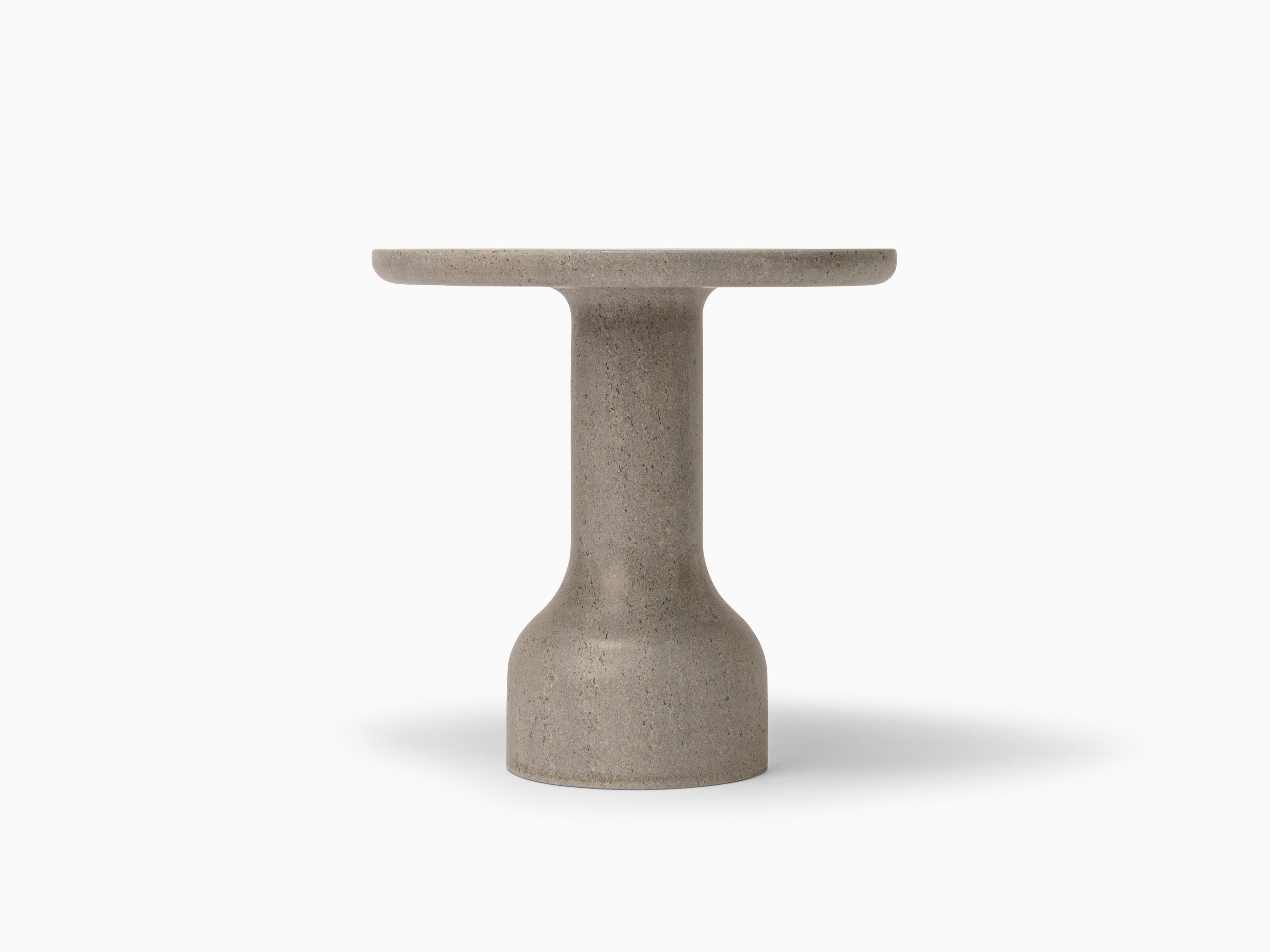 Minimalist Limestone Side Table Large For Sale 2