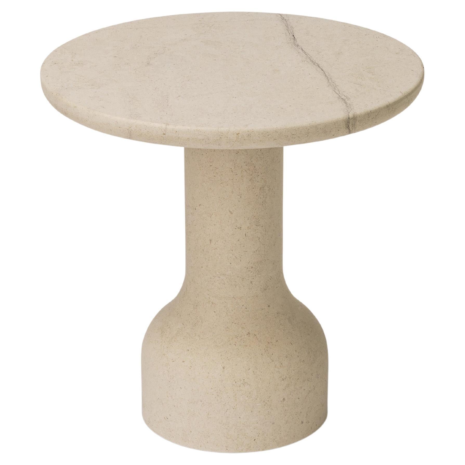 Minimalist Limestone Side Table Large