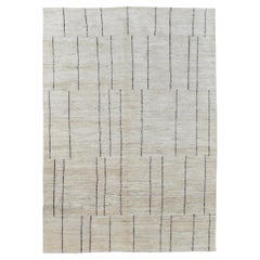 Minimalist Linear Designed Wool Rug 5'6''x7'9''