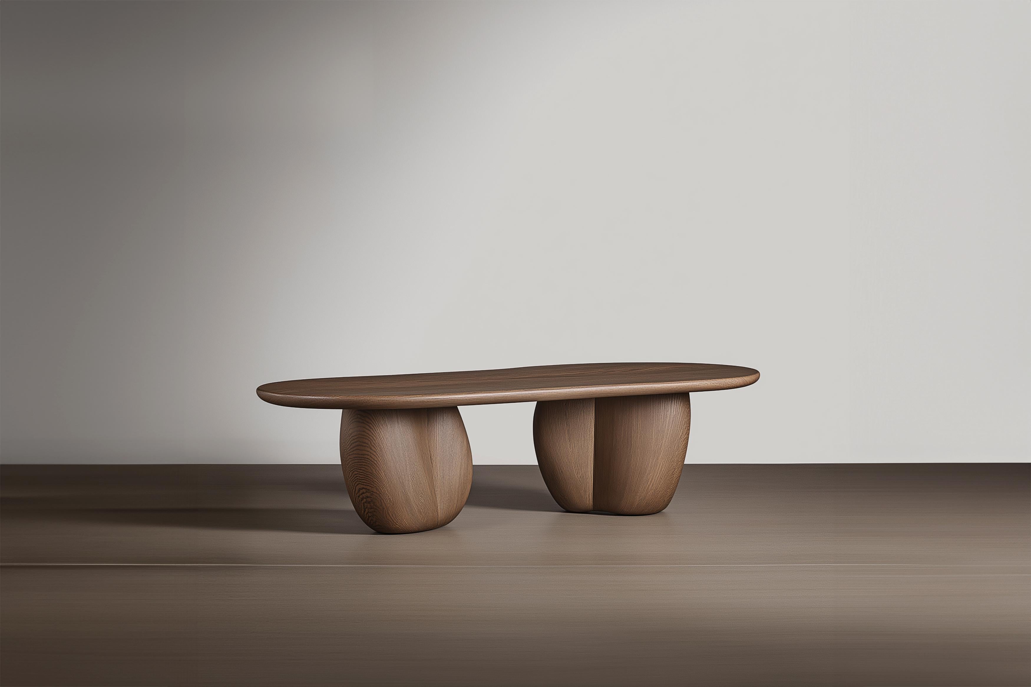 Brutalismo Tavolo da soggiorno minimalista Serie 85 - Sereno di NONO in legno massiccio in vendita