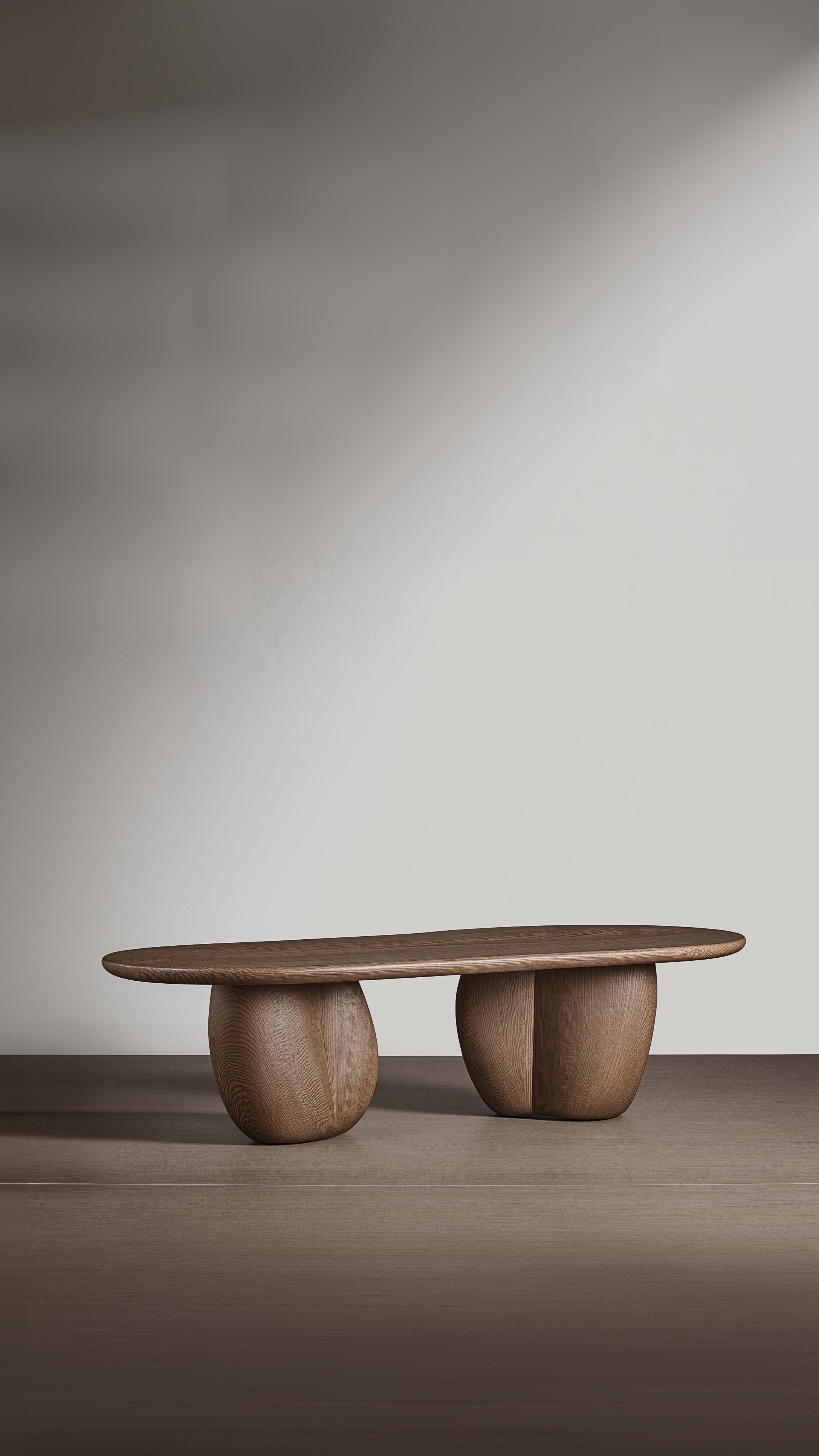 Messicano Tavolo da soggiorno minimalista Serie 85 - Sereno di NONO in legno massiccio in vendita