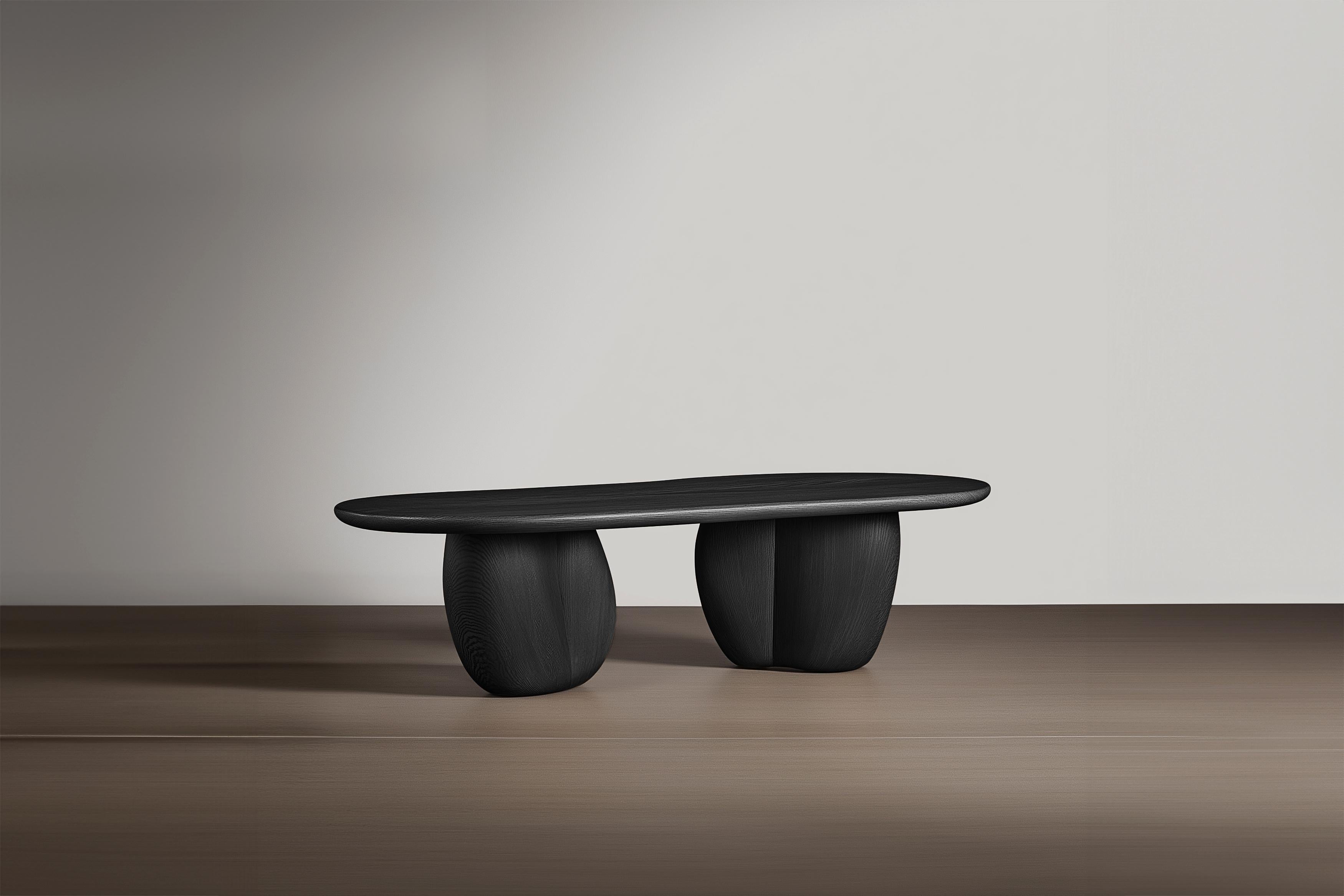 XXI secolo e contemporaneo Tavolo da soggiorno minimalista Serie 85 - Sereno di NONO in legno massiccio in vendita