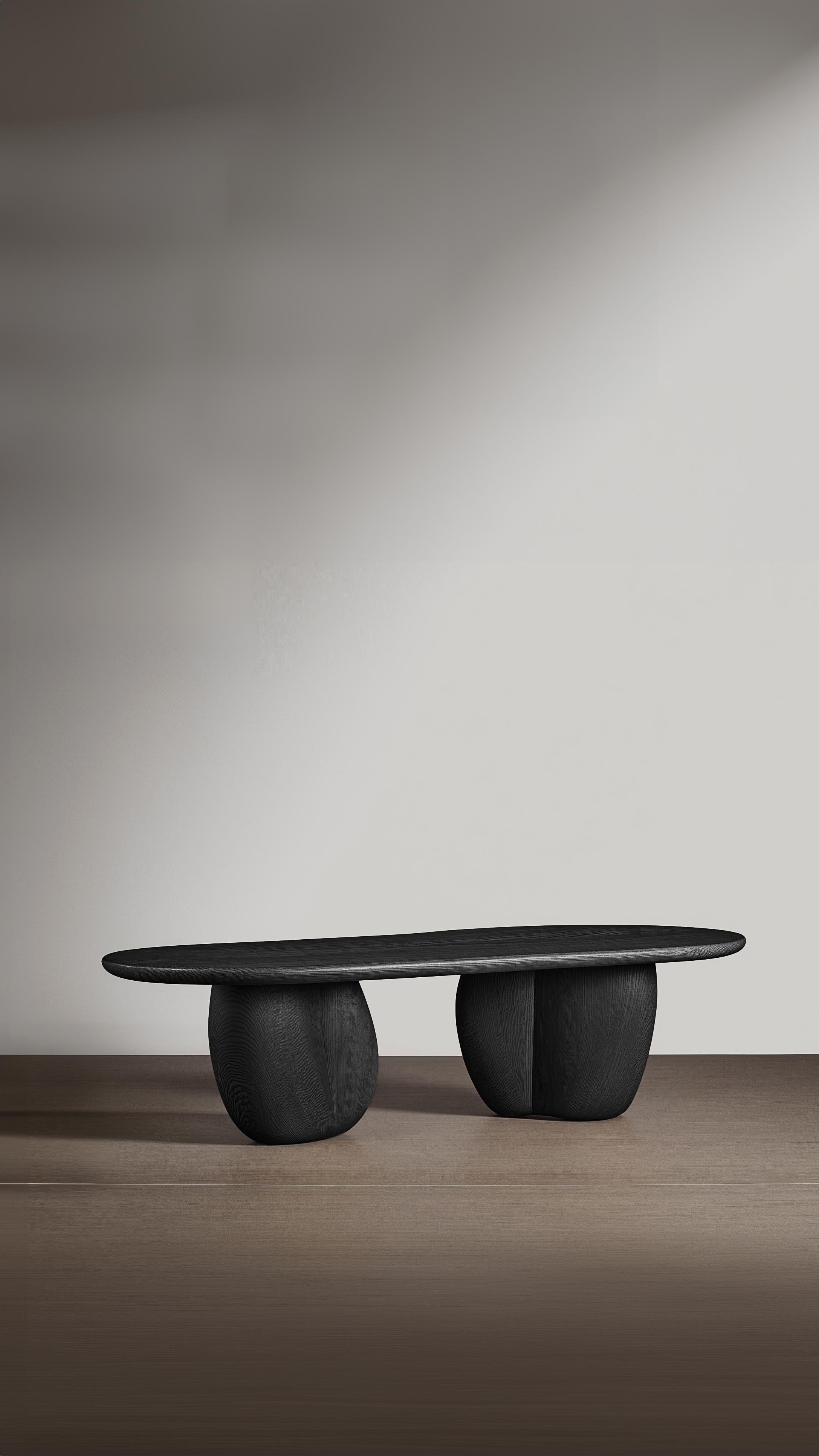 Legno massiccio Tavolo da soggiorno minimalista Serie 85 - Sereno di NONO in legno massiccio in vendita