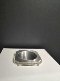 Minimalist Lucite and Stainless Steel Vide Poches, France, 1970s