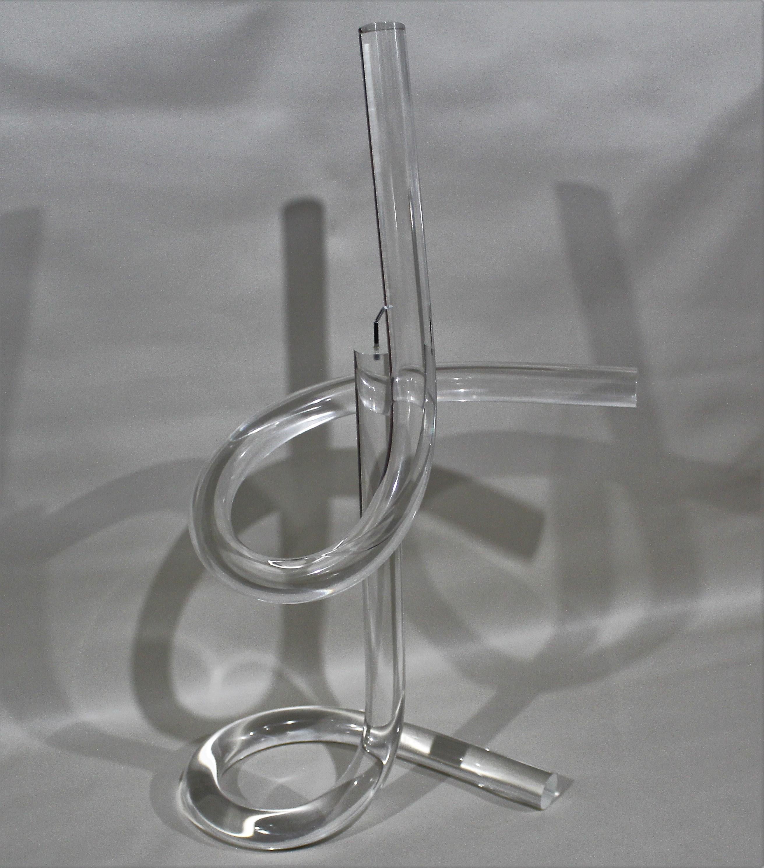 Minimalist Lucite Kinetic Sculpture In Good Condition For Sale In Hamilton, Ontario