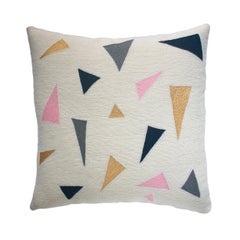 Minimalist Madison Confetti Hand Embroidered Modern Geometric Throw Pillow Cover
