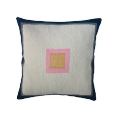 Minimalist Madison Square Hand Embroidered Modern Geometric Throw Pillow Cover