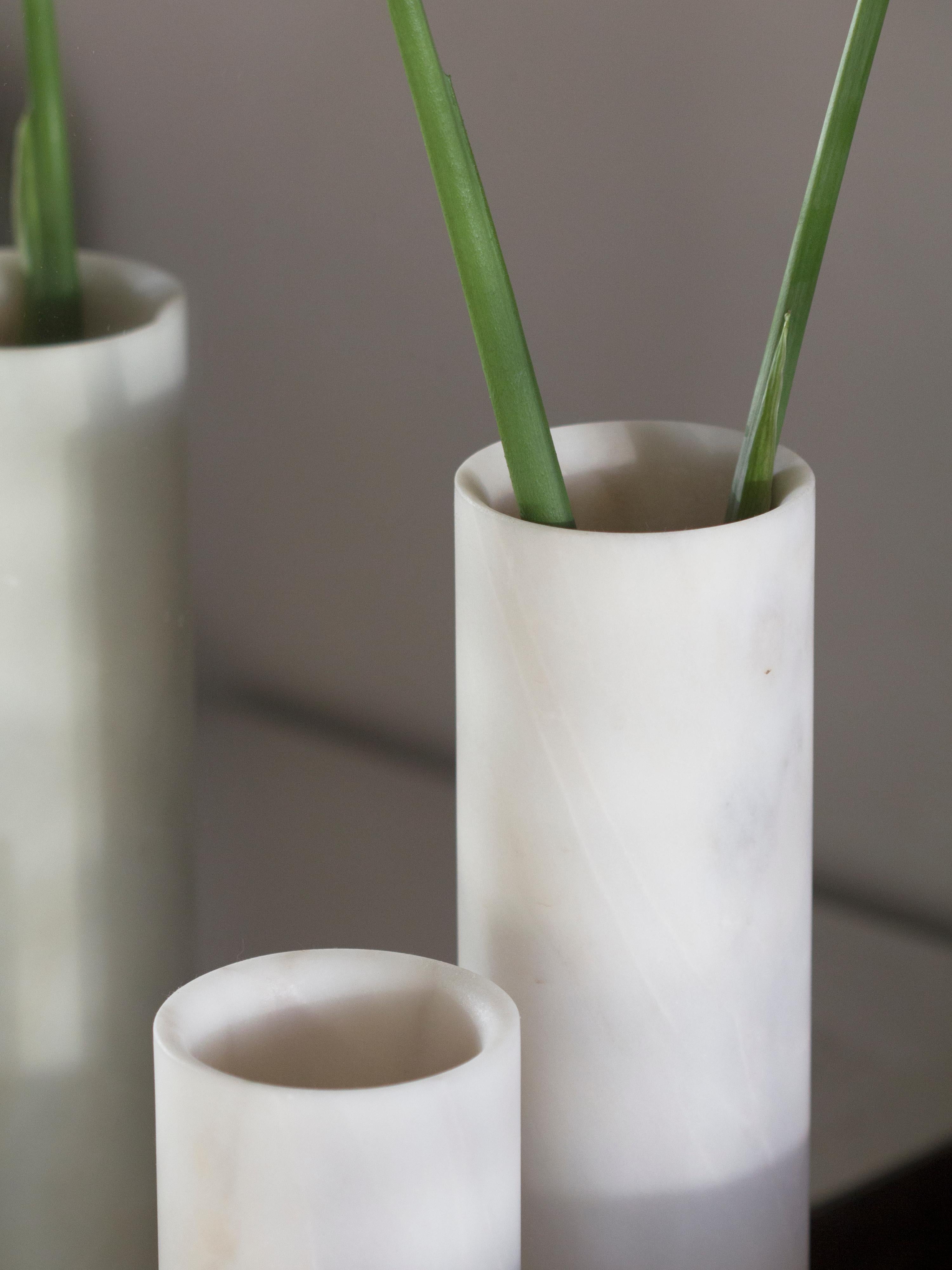 Minimalist Marble Vase Small For Sale 2