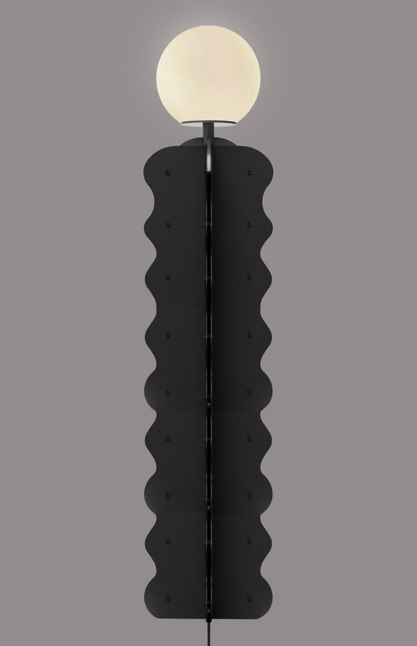 Modern Minimalist Medium Led Pendant Lamp Sculptural Geometric Art Object 490 x 110 mm For Sale