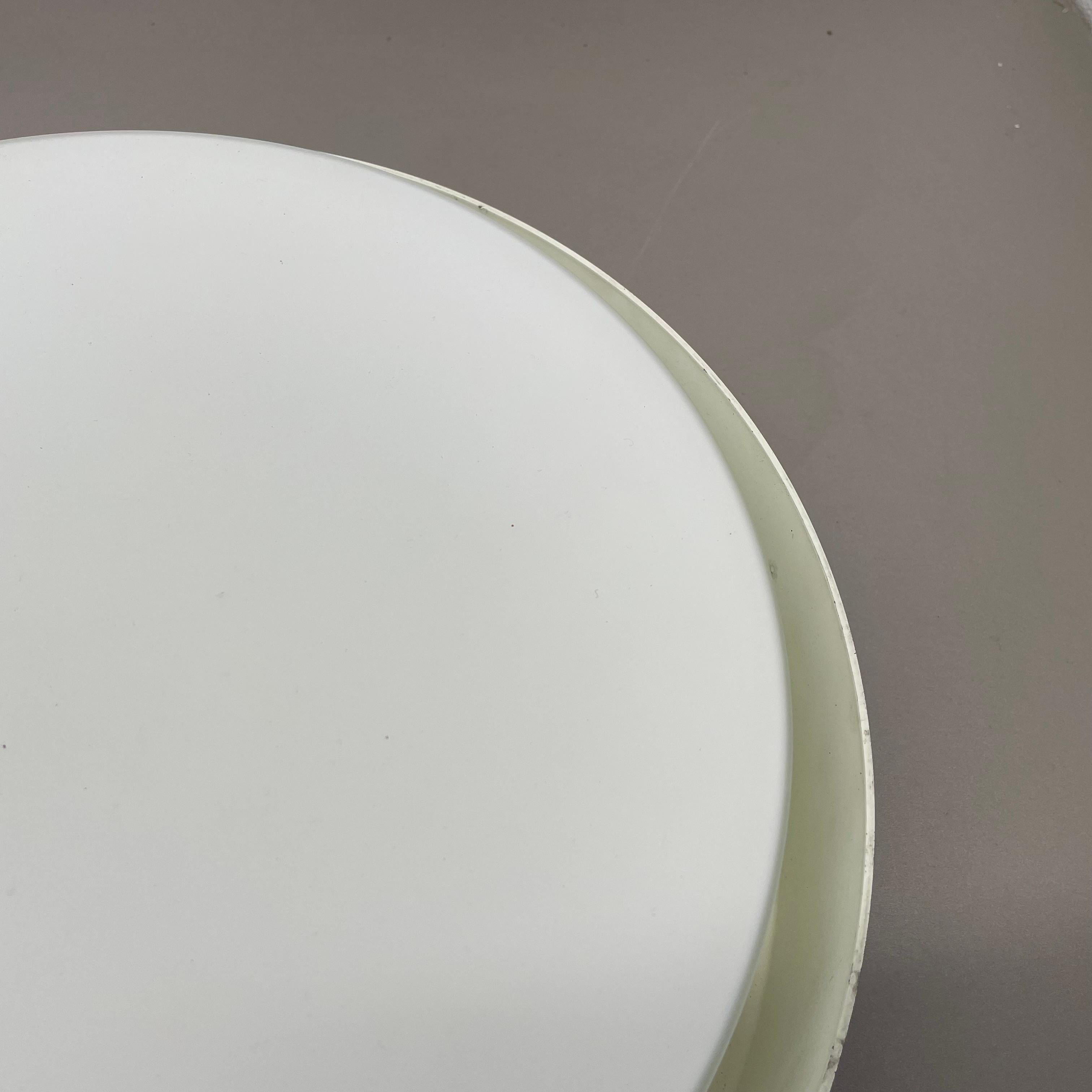 minimalist  metal and Glass Flushmount Wall Light by BEGA LIGHTS, Germany, 1980s For Sale 3
