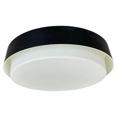 minimalist  metal and Glass Flushmount Wall Light by BEGA LIGHTS, Germany, 1980s