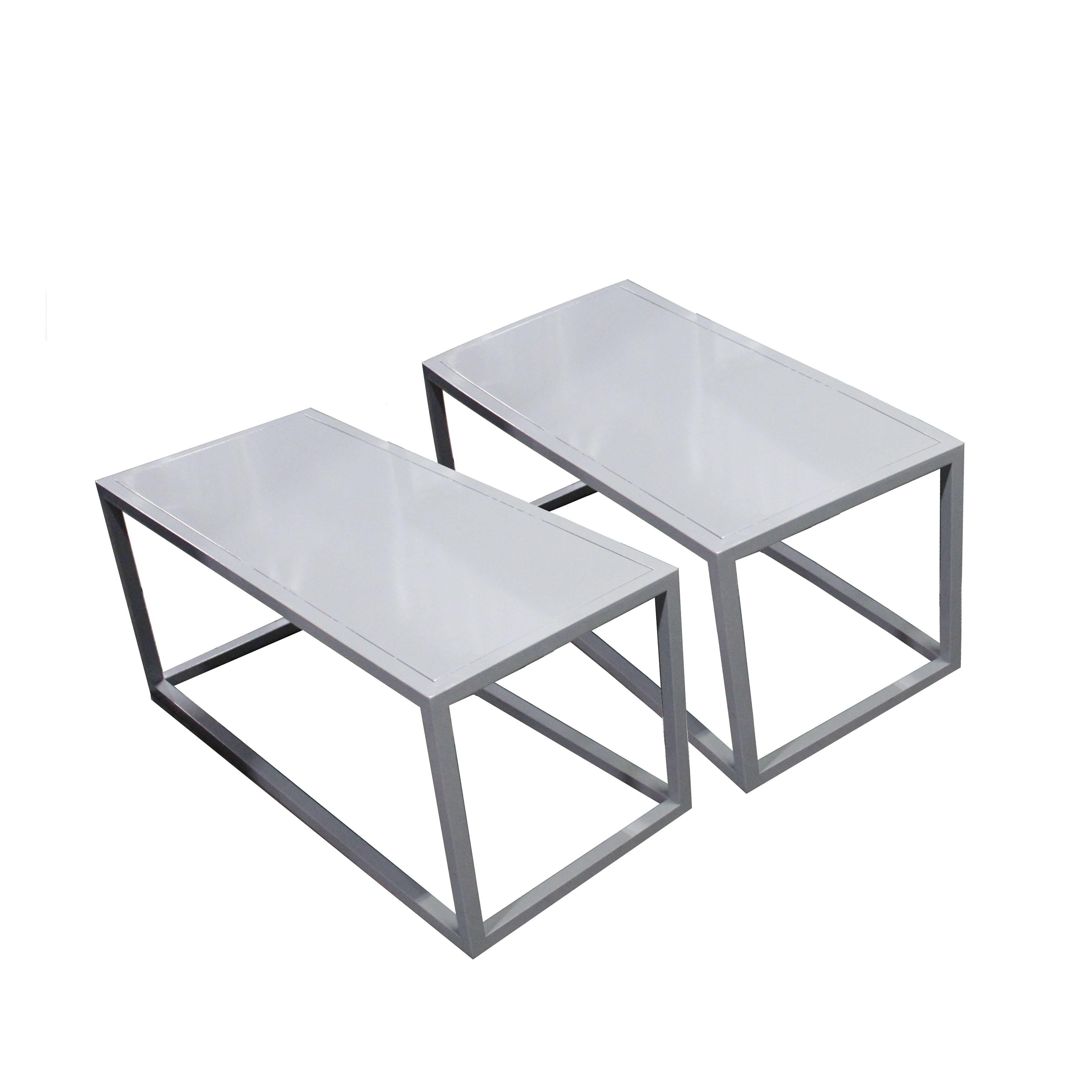 North American Minimalist Metal Judd Style Benched For Sale