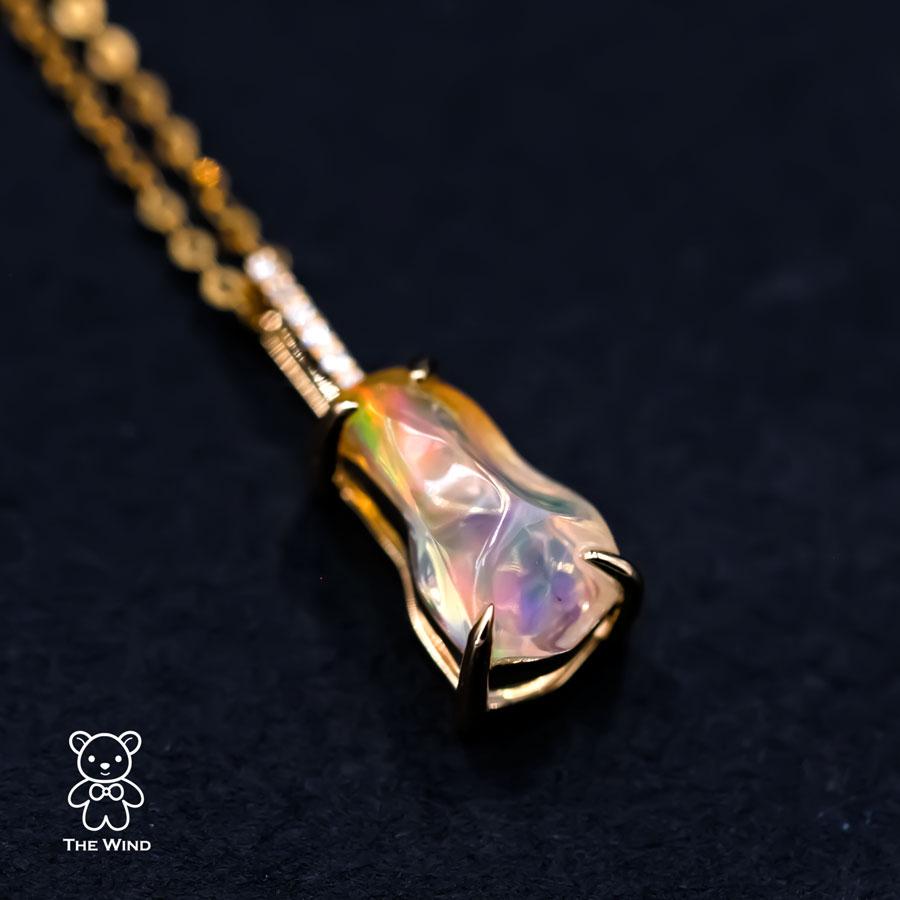 Minimalist Mexican Fire Opal Diamond Pendant Necklace 18K Yellow Gold.


Free Domestic USPS First Class Shipping! Free Gift Bag or Box with every order!

Opal—the queen of gemstones, is one of the most beautiful gemstones in the world. Every piece
