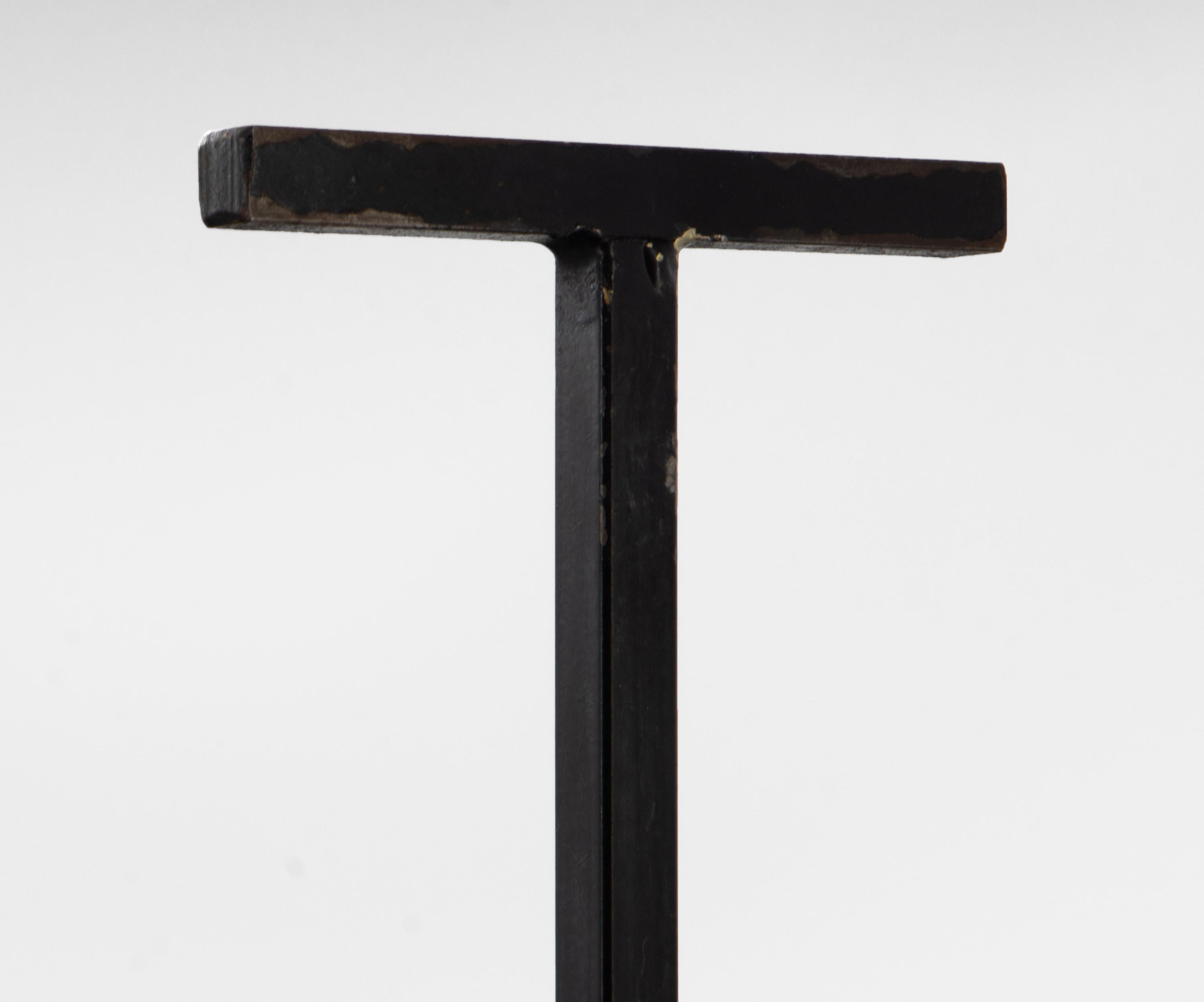 Minimalist Mid Century Brutalist Perforated Metal Umbrella Stand For Sale 8