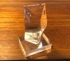 Minimalist Midcentury Lucite Owl Sculpture