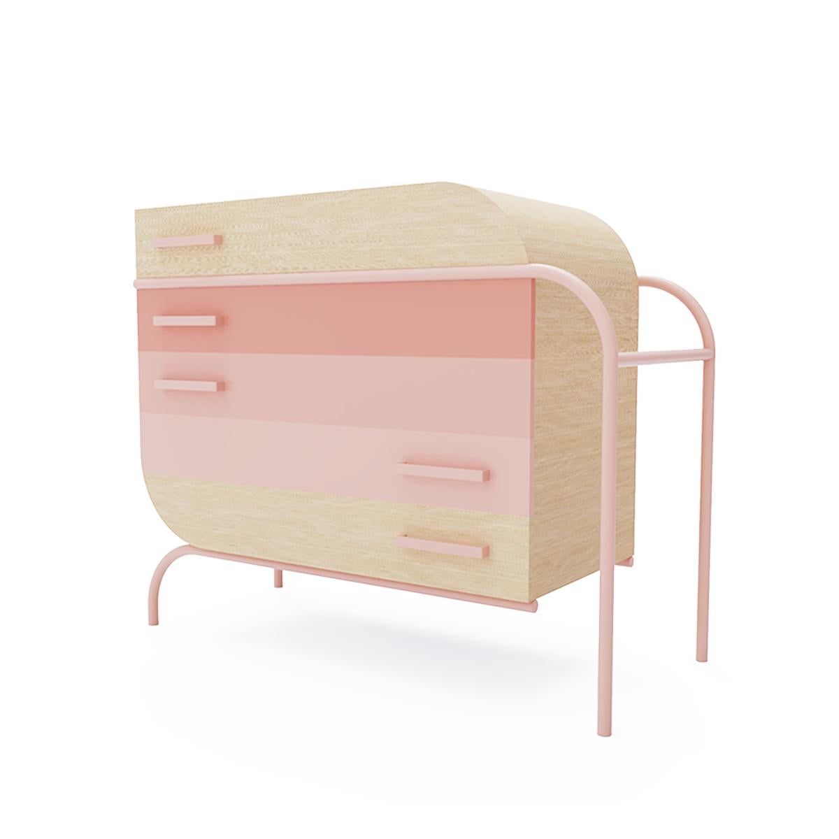 The staple of modern contemporary furniture, this wood credenza instantly enamors with its pastel colors and clean lines. Bold in appearance and functional in use, this showstopping piece of furniture gives storage a fresh new look!

Customizable in