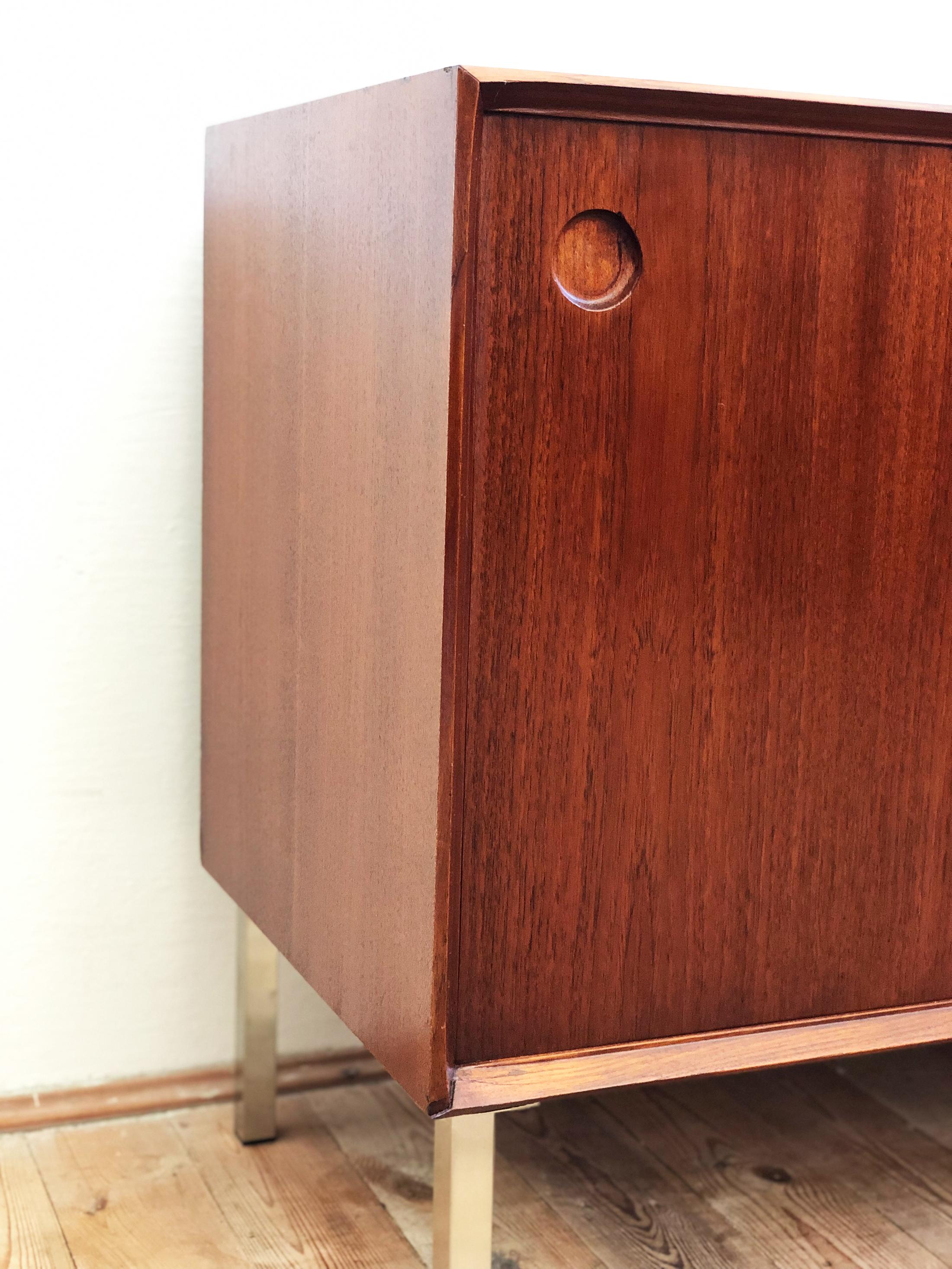 Minimalist Midcentury Teak Sideboard by Walter Wirz For Sale 3