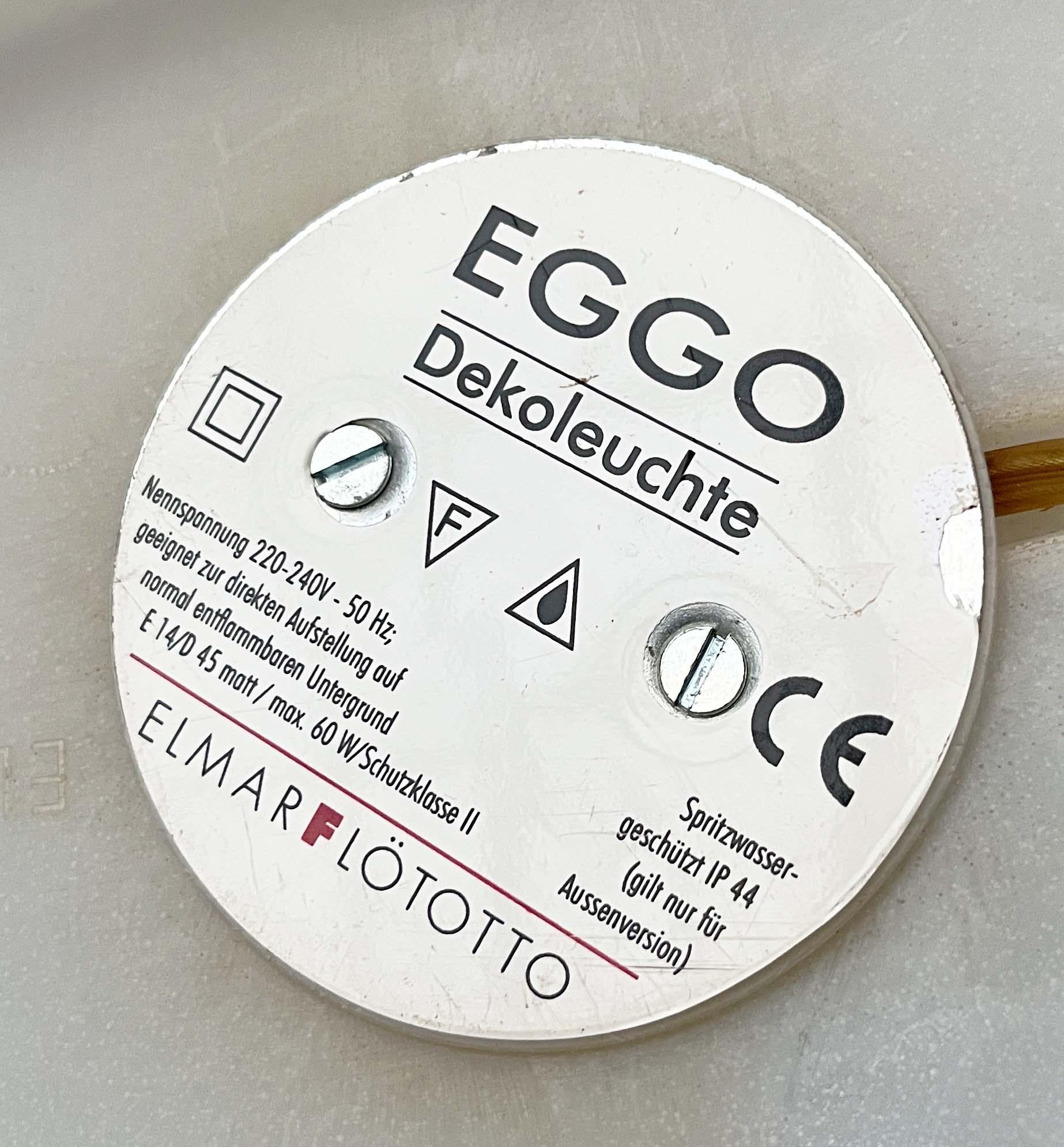 Minimalist Model Eggo Floor Lamp by Monika Lipken for Elmar Flötotto For Sale 11