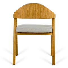 Fauteuil moderne minimaliste en bois massif, design brésilien