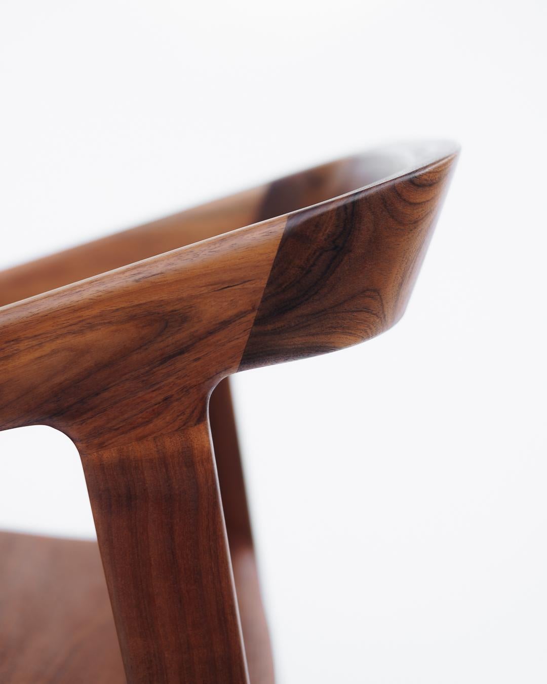 Modern Contemporary Wooden Counter Stool in Mexican Hardwood – In Stock For Sale