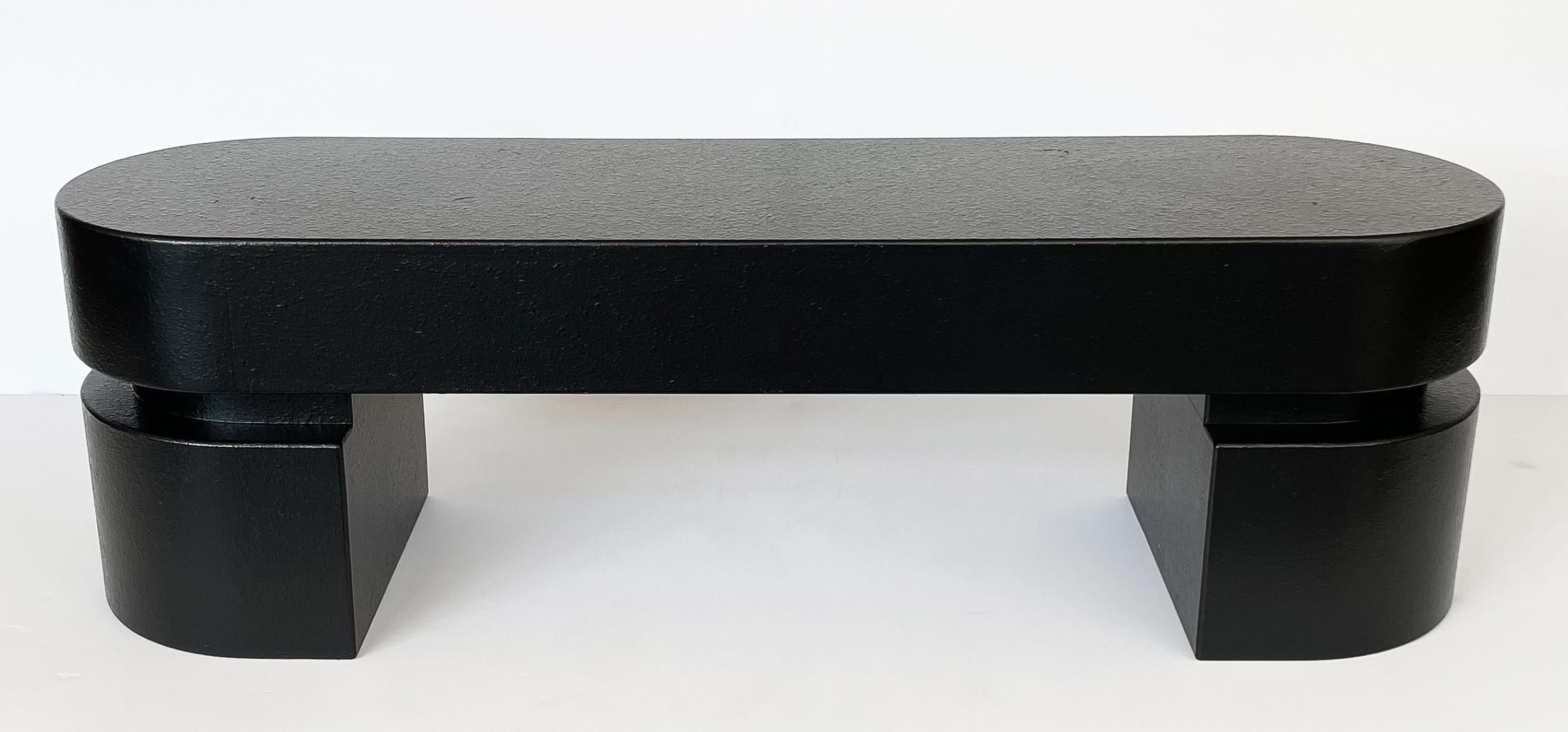 Minimalist Modern Black Narrow Coffee Table / Bench 1
