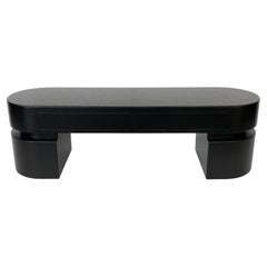 Retro Minimalist Modern Black Narrow Coffee Table / Bench
