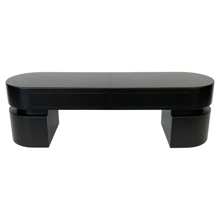Minimalist Modern Black Narrow Coffee Table / Bench at 1stDibs black
