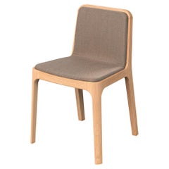 Minimalist Modern Chair in Beech Wood Fabric Upholstery