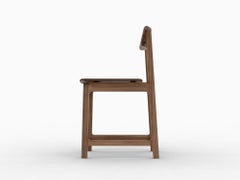 Colección Silla Moderna Minimalista con Estructura de Madera de Nogal