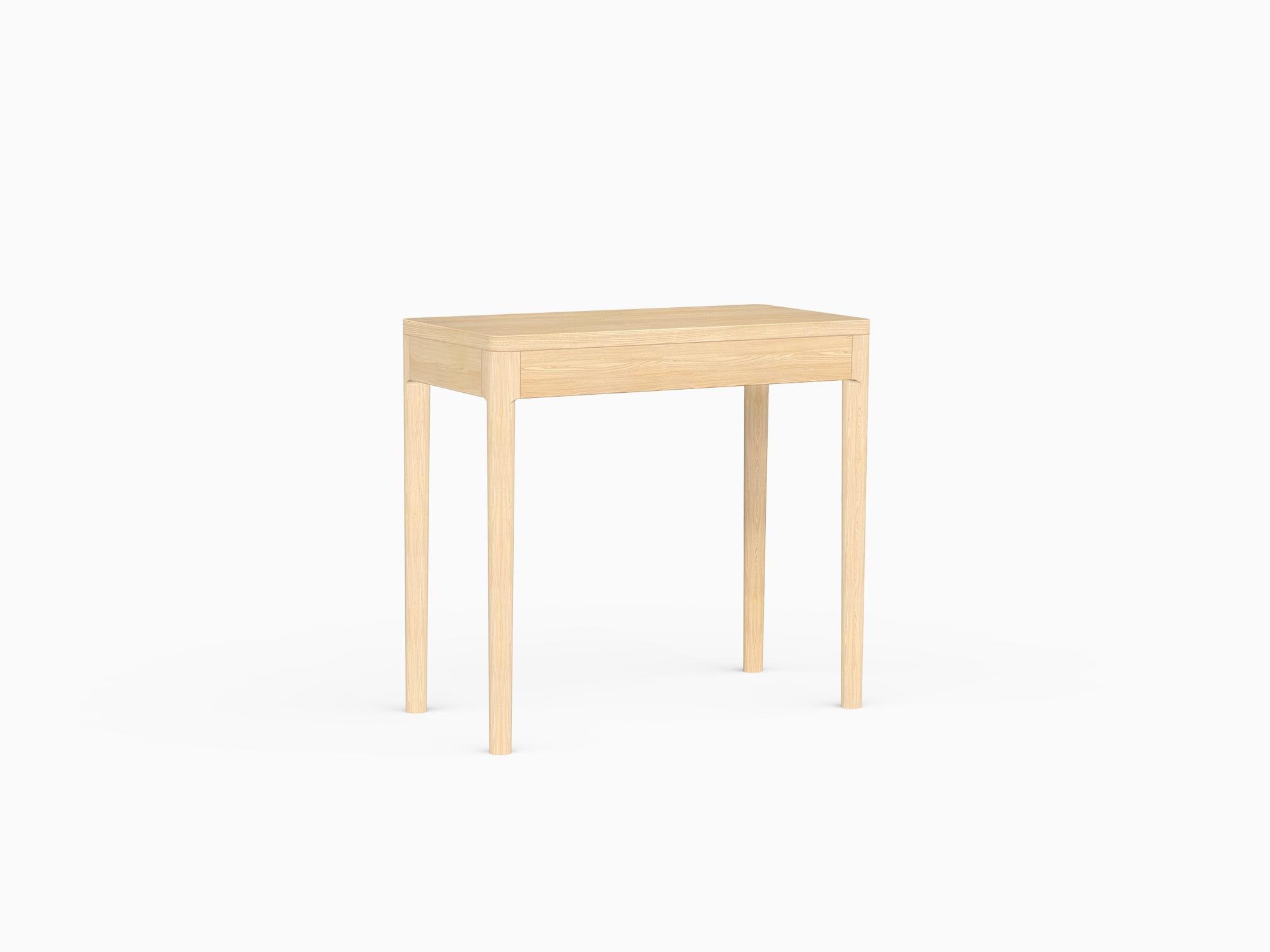 European Minimalist Modern Console Table in Oak For Sale