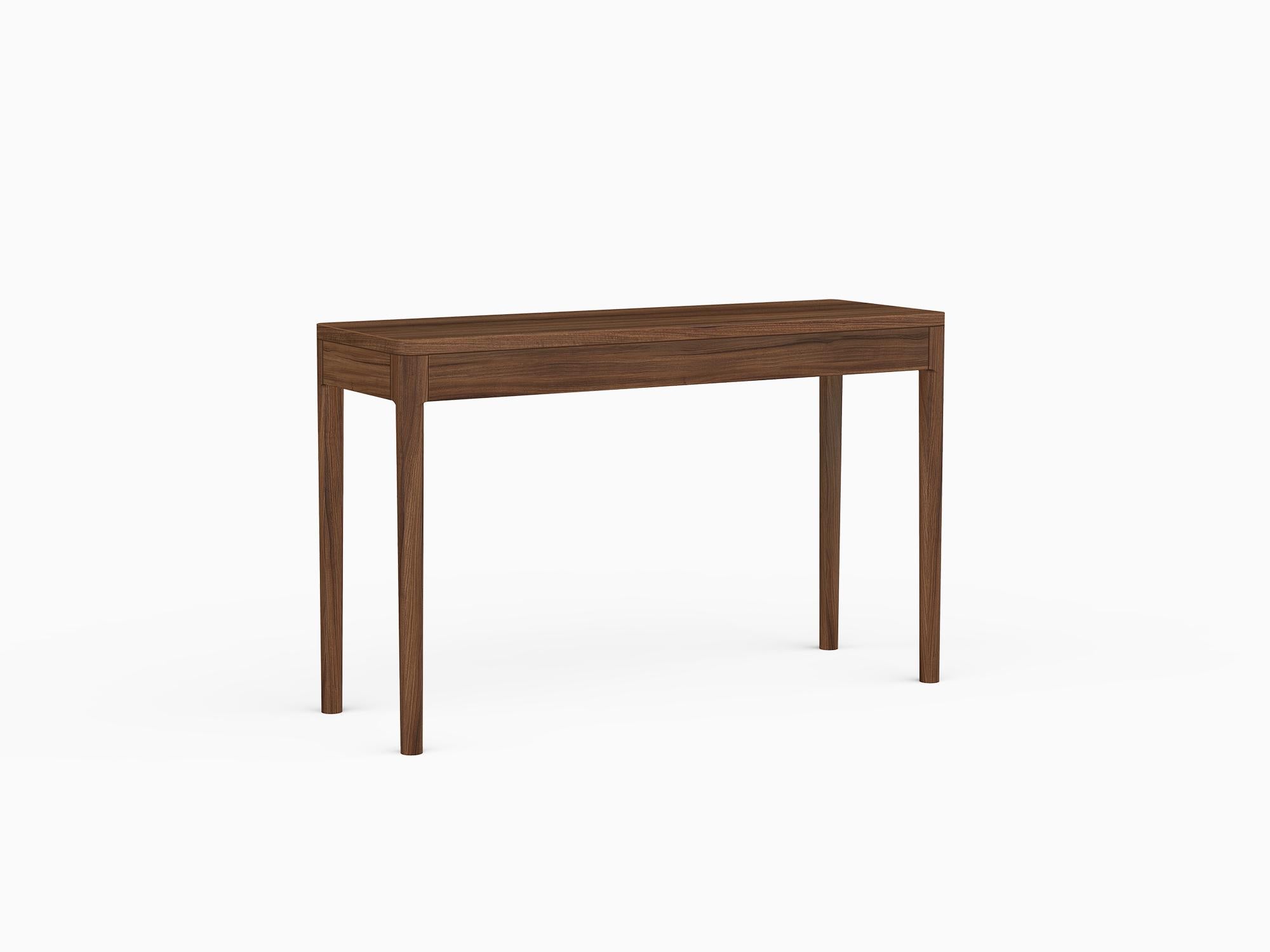 European Minimalist Modern Console Table in Oak For Sale