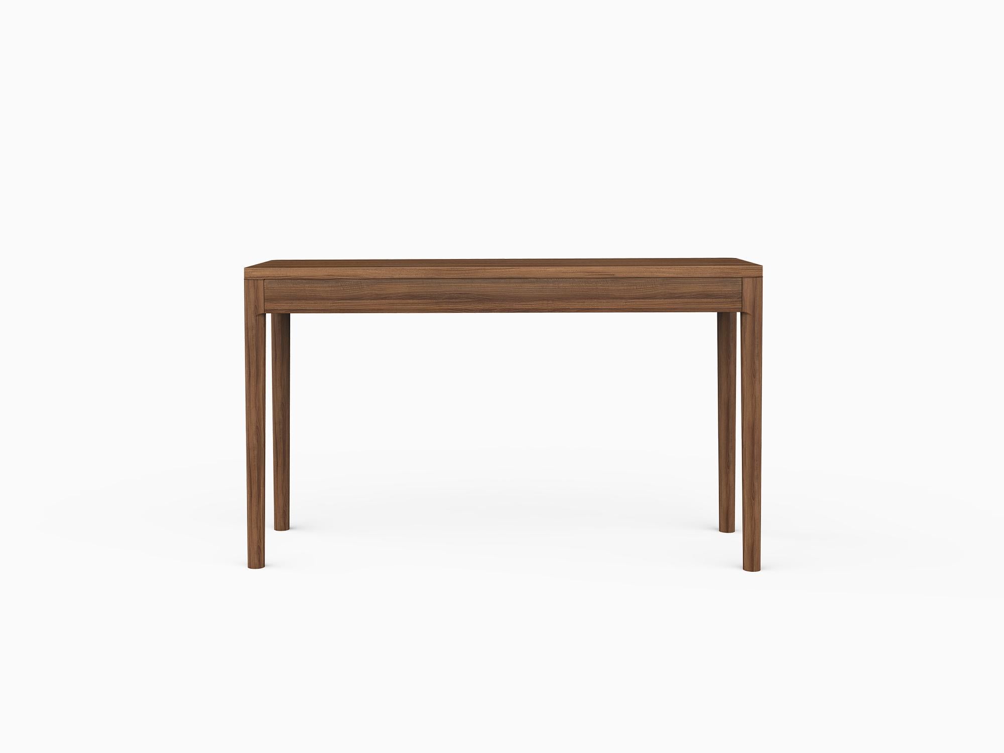 European Minimalist Modern Console Table in Oak For Sale