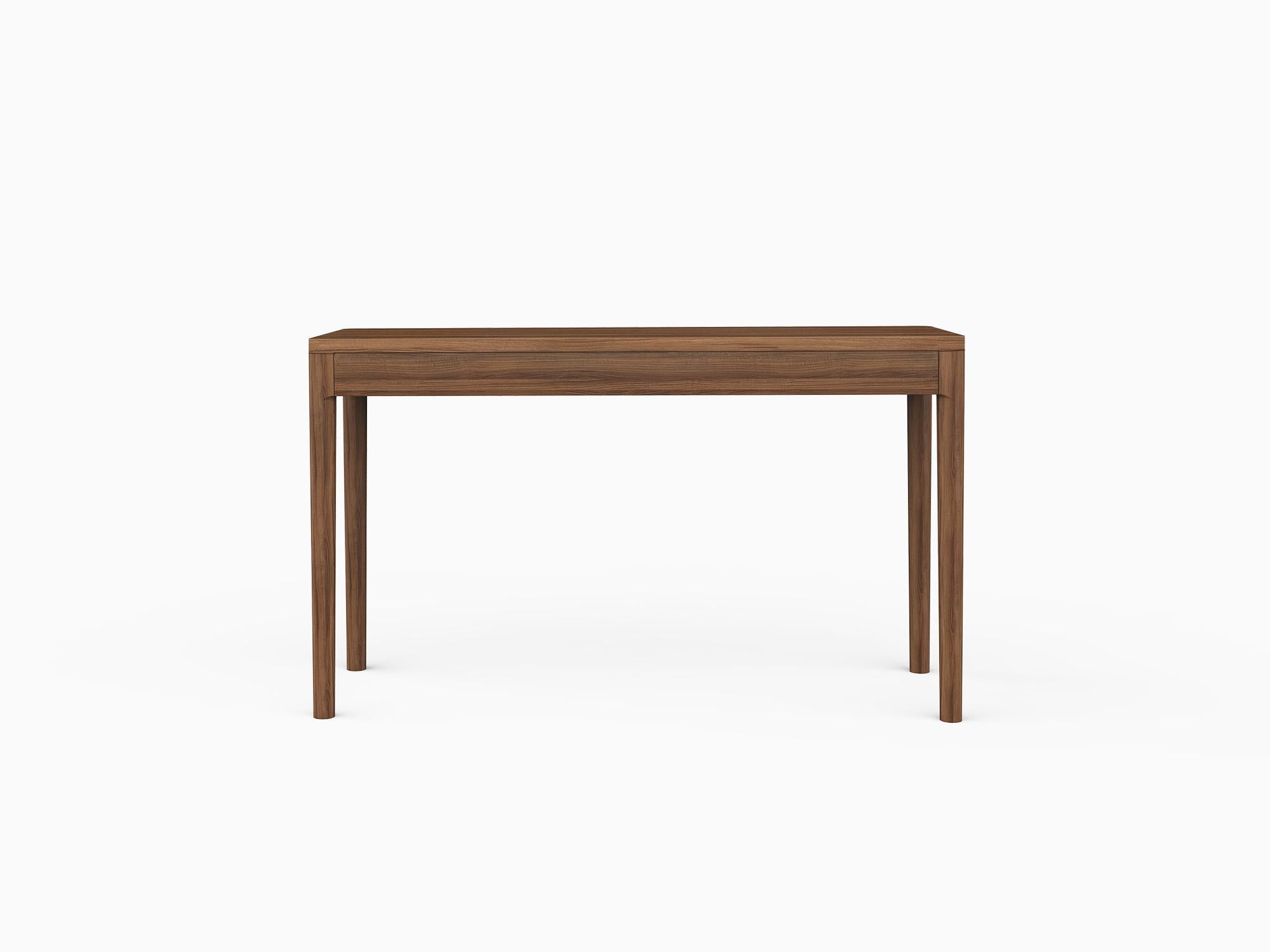 Machine-Made Minimalist Modern Console Table in Oak For Sale