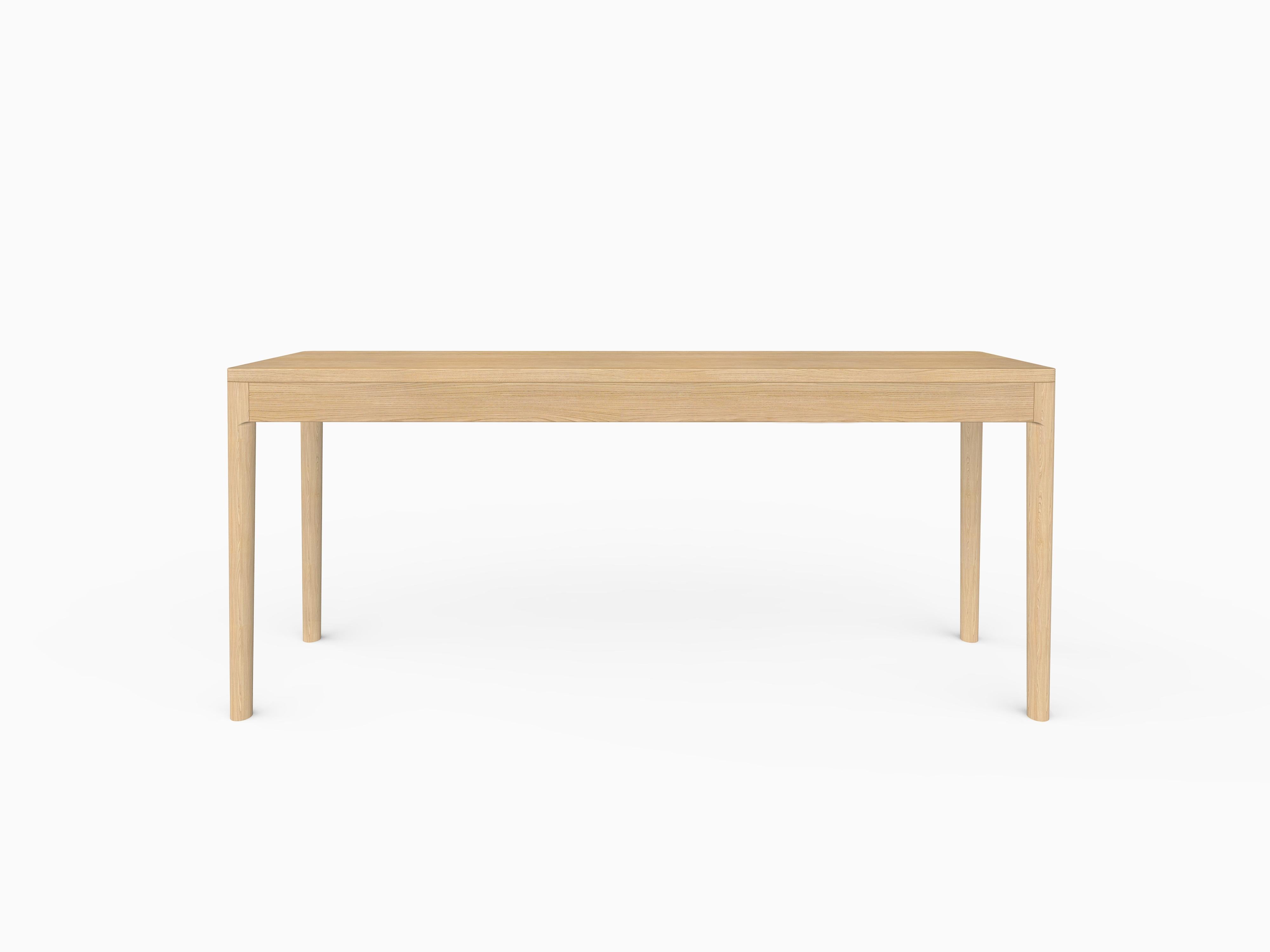 Contemporary Minimalist Modern Console Table in Oak For Sale