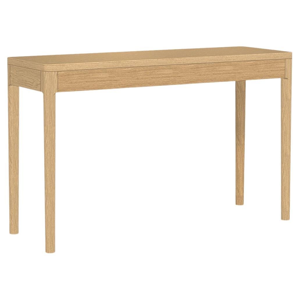 Minimalist Modern Console Table in Oak For Sale