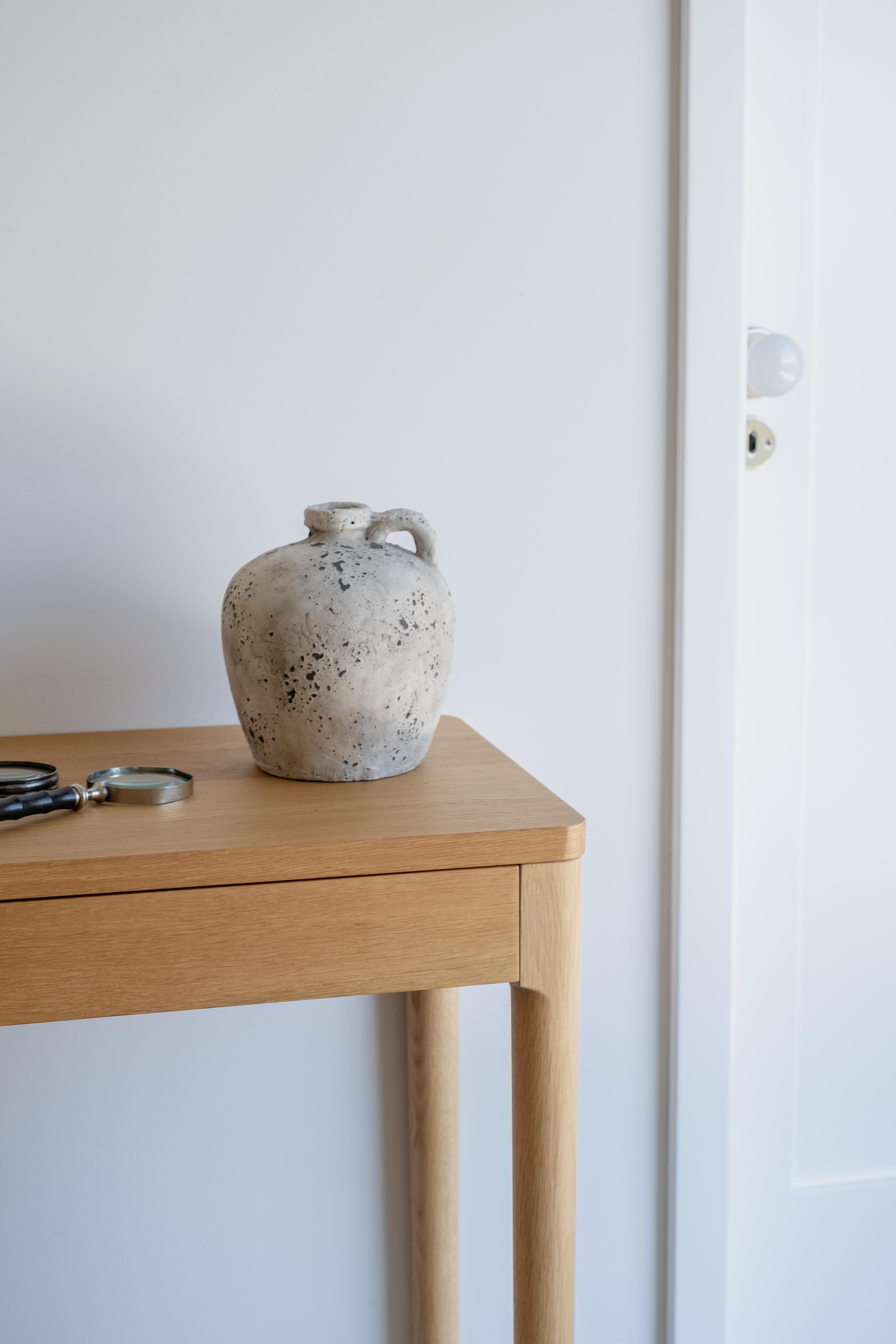 Minimalist Modern Console Table in Walnut For Sale 6