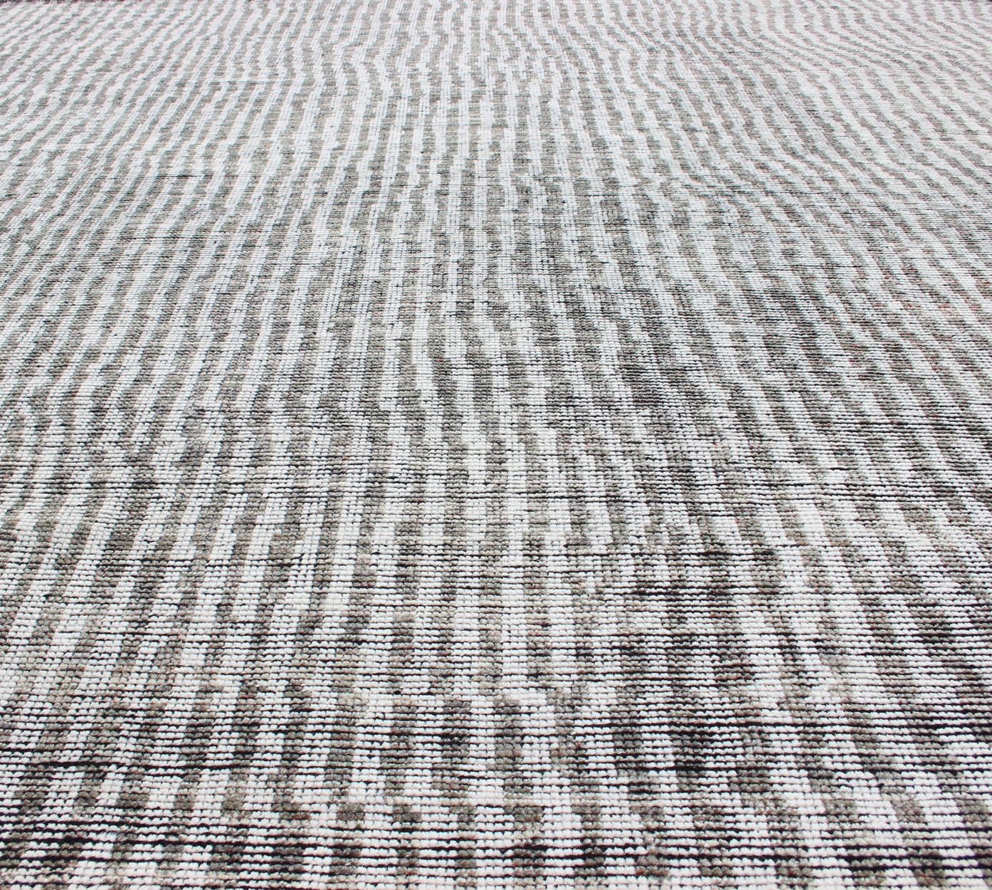 Tappeto Minimalista dal Design Moderno Distressed di Keivan Woven Arts in vendita 4