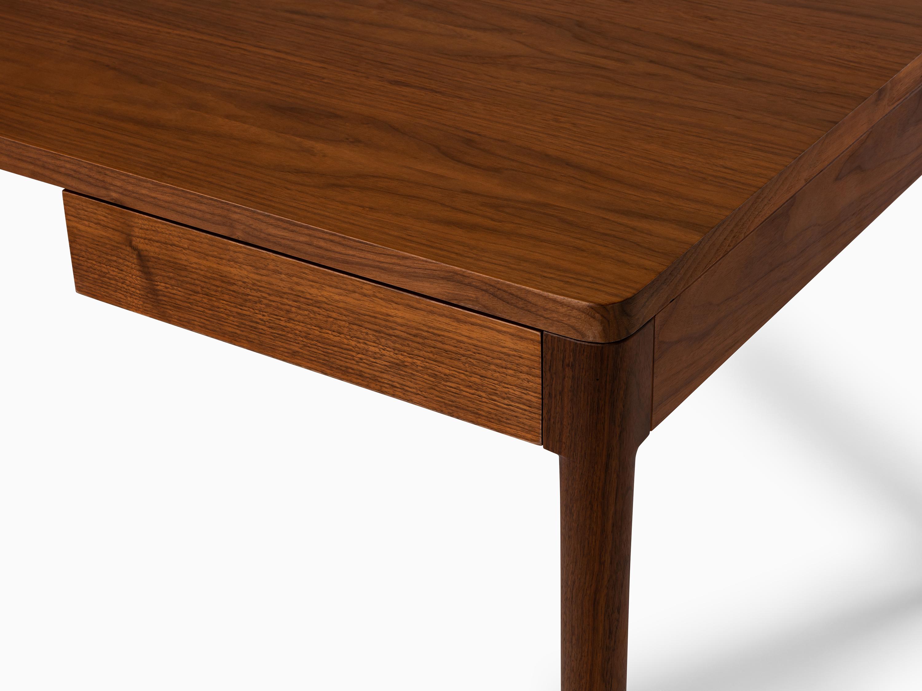 Contemporary Minimalist Modern Desk in Walnut For Sale