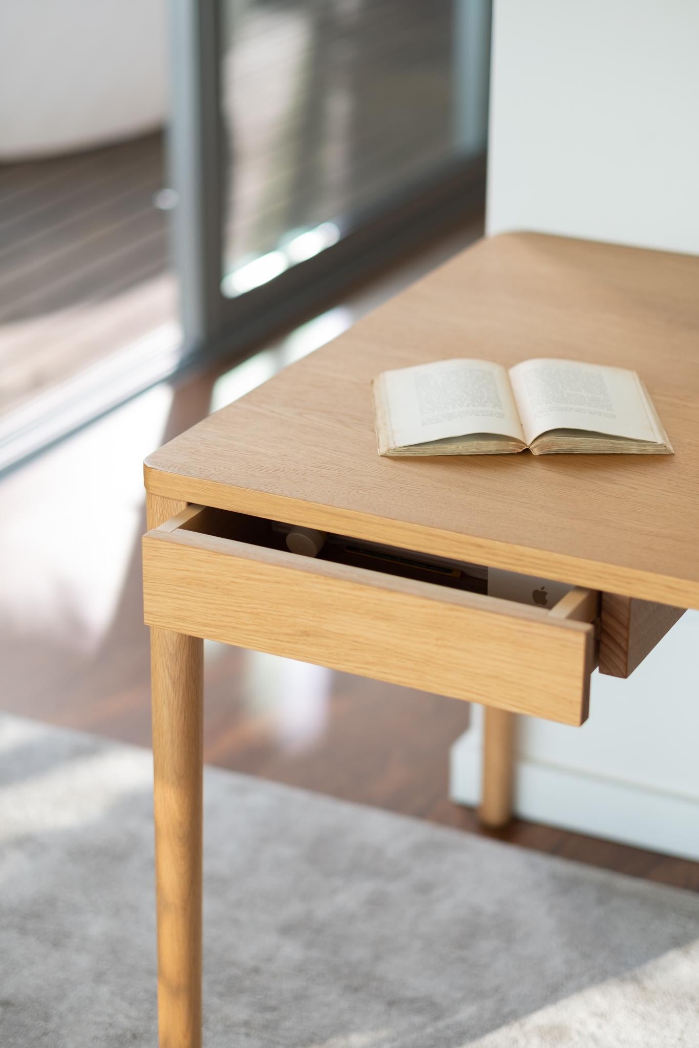 Machine-Made Minimalist Modern Desk in Ash For Sale