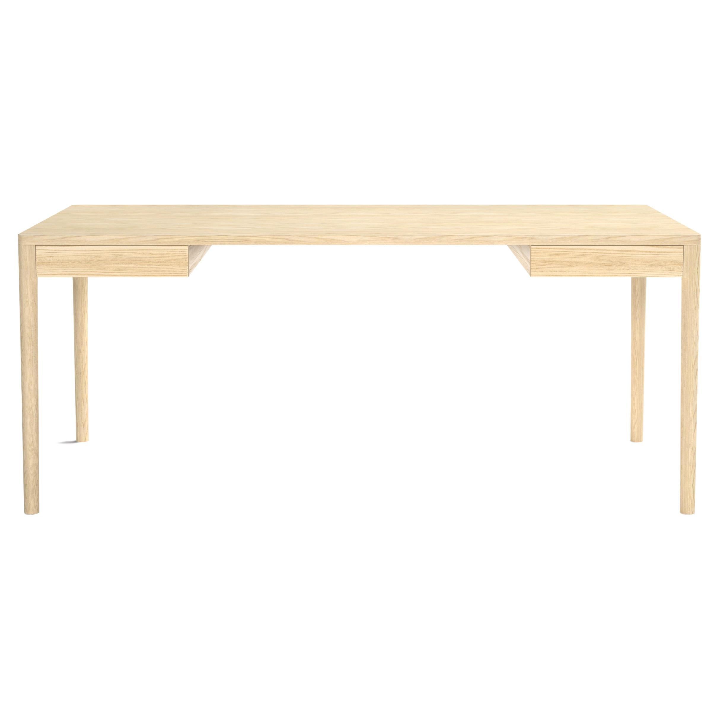 Escritorio de trabajo moderno y minimalista de madera de fresno