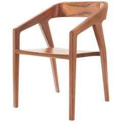 Minimalist Modern Dining Chair in Caribbean Walnut, 2 Pieces, in Stock
