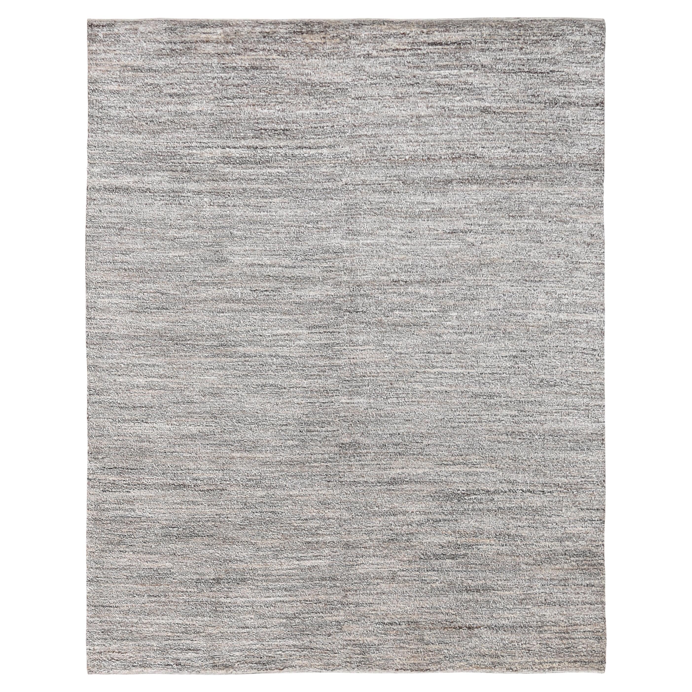 Minimalist Modern Earthy Toned Wool Rug 8'x10'