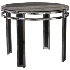 70's  Black and Chrome Table 