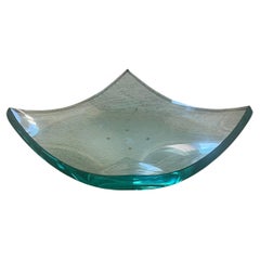 Minimalist Modern Italian Polished Glass Bowl / Centerpiece by Salvatore Polizzi