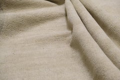 Minimalist Modern Ivory Hand-Knotted Wool Rug 11'x11'6''